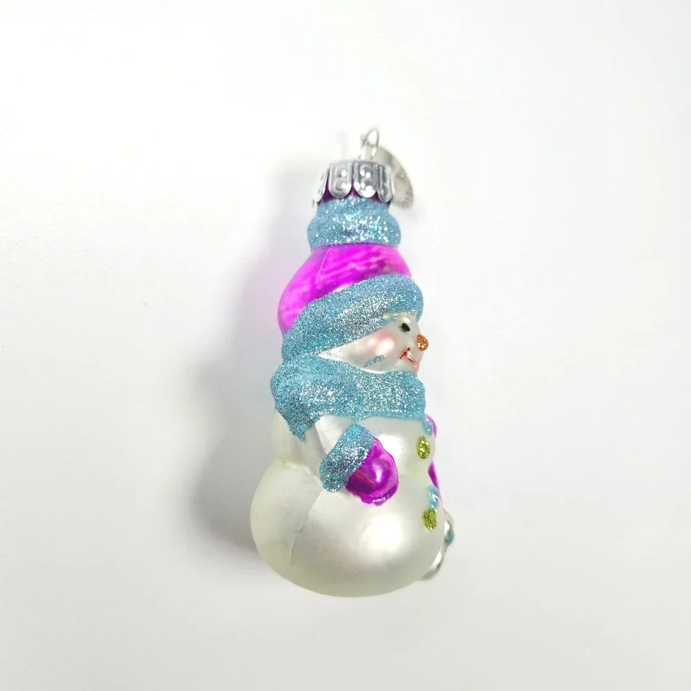 NICE Radko Celebrations Snowman Glitter Sparkle‎ Miniature Mini Ornament 2013 S1